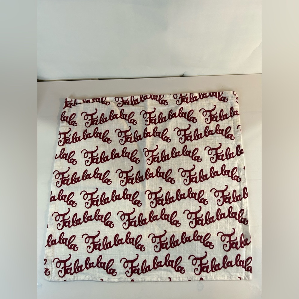 Huntington Home Set 6 Napkins Falalalala Red Print Christmas Holiday Print